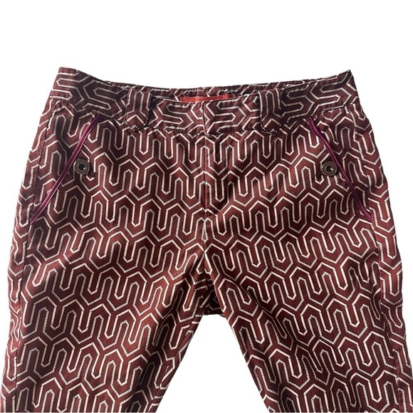 Anthropologie Cartonnier Charlie Trouser Ankle Pants Geometric Print Size 2 - Picture 4 of 9